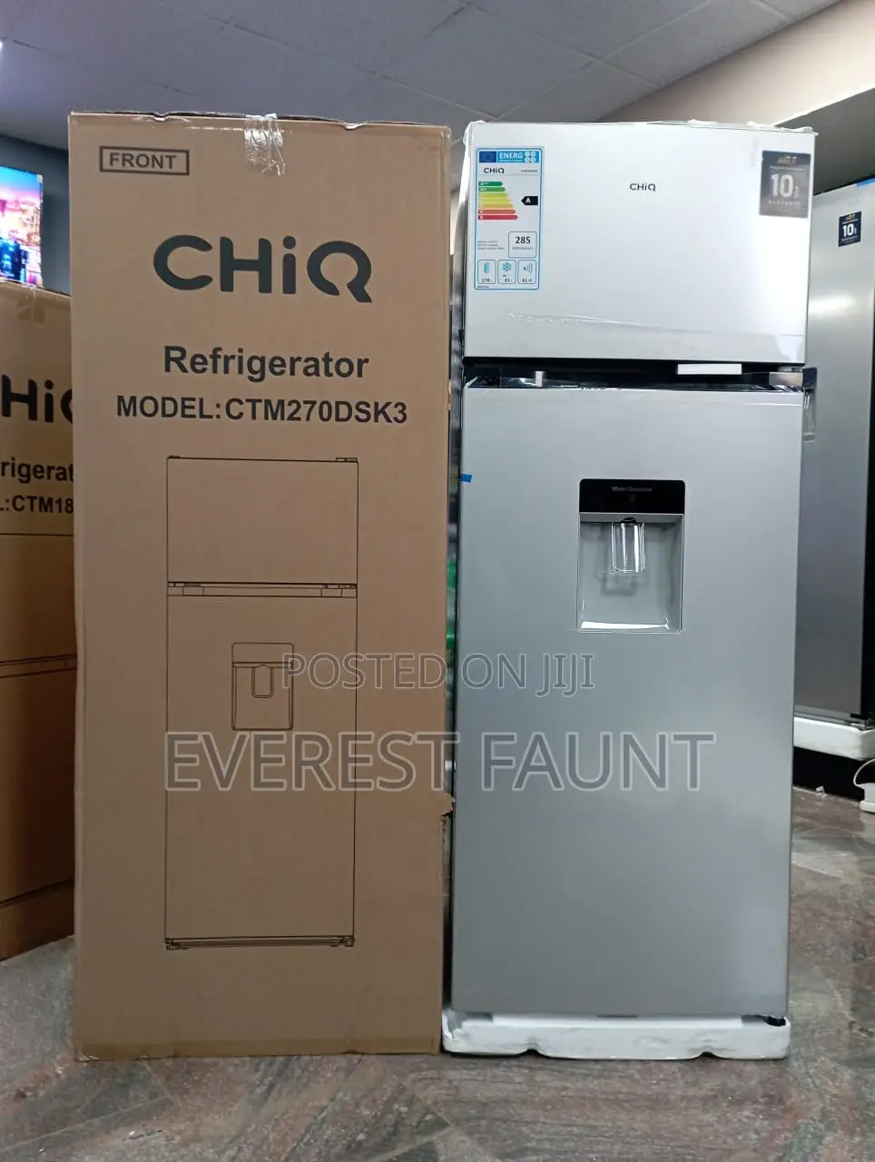 Chiq Refrigerator 270 Liters Double Door