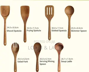 8pcs Flende Premium Wooden Kitchen Utensils Set