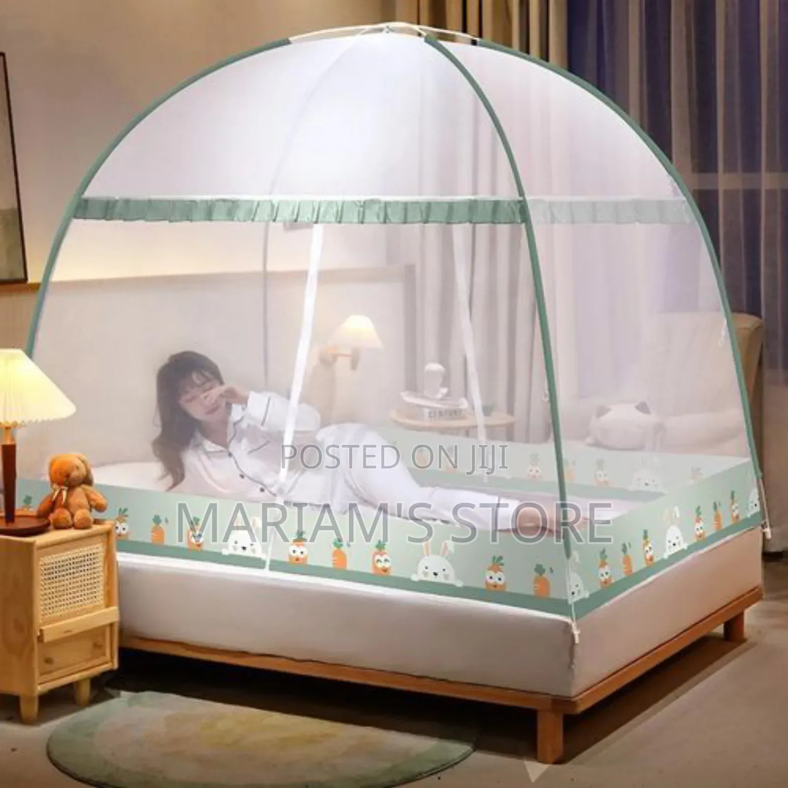 Foldable Automatic Mosquito Net-Zipper Double Doornet-1.5mx2