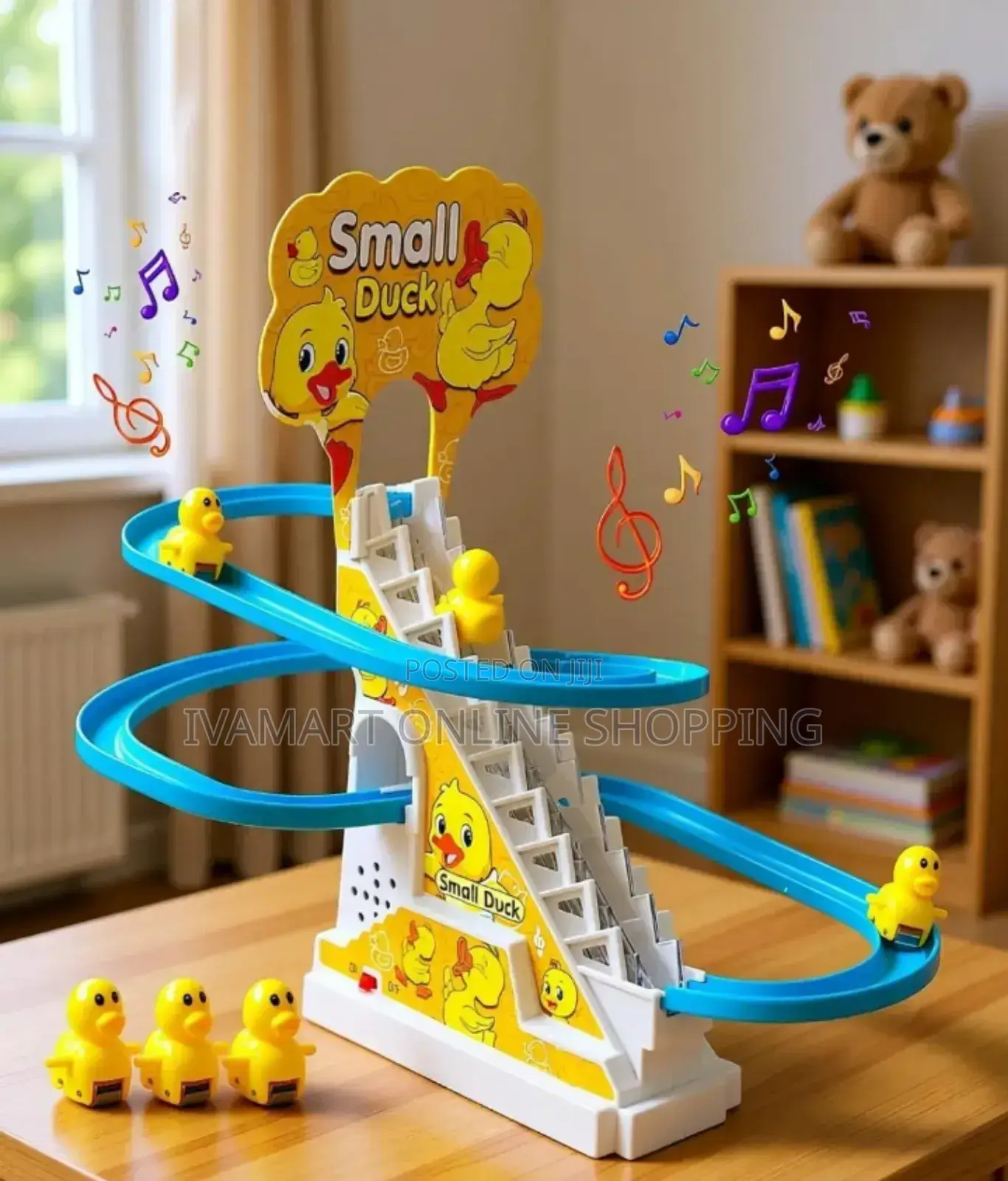 Small Duck Roller Coaster Toy - Duck Escalator, Light, Music