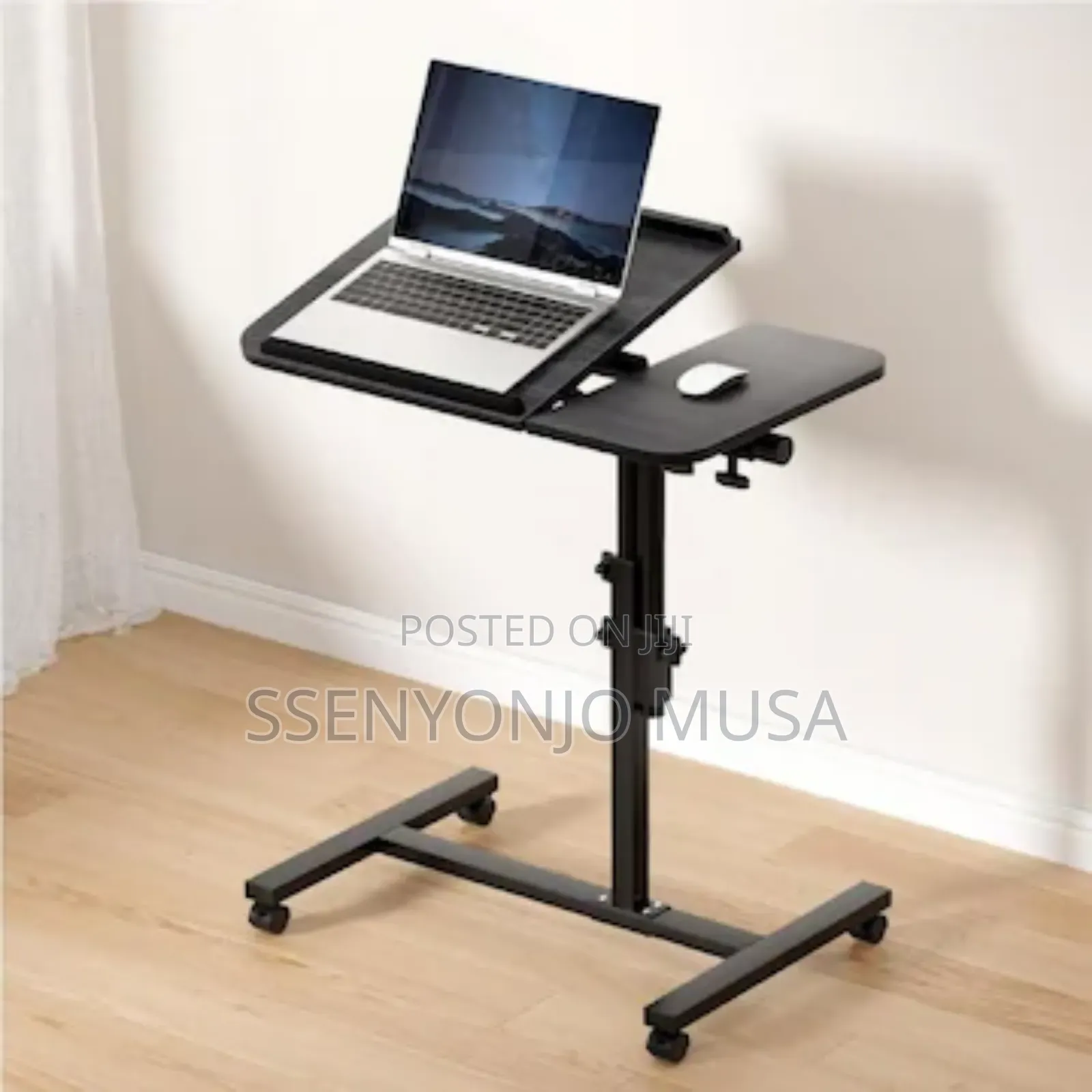 Laptop Desk Table With Usb Cooling Fan – Adjustable 60cm Black Stand