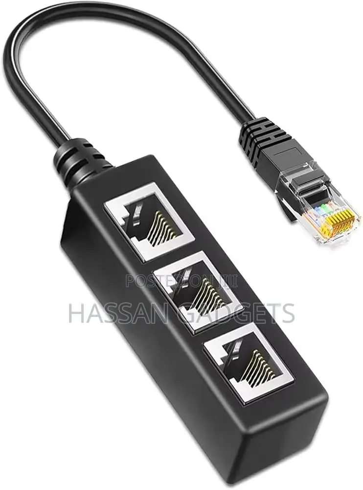 Rj45 Splitter 3way Network Splitter Ethernet Adapter