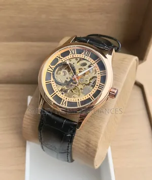 Longlux Men's Brand New Mechanical Wrist Leather Strapped Time Edit
