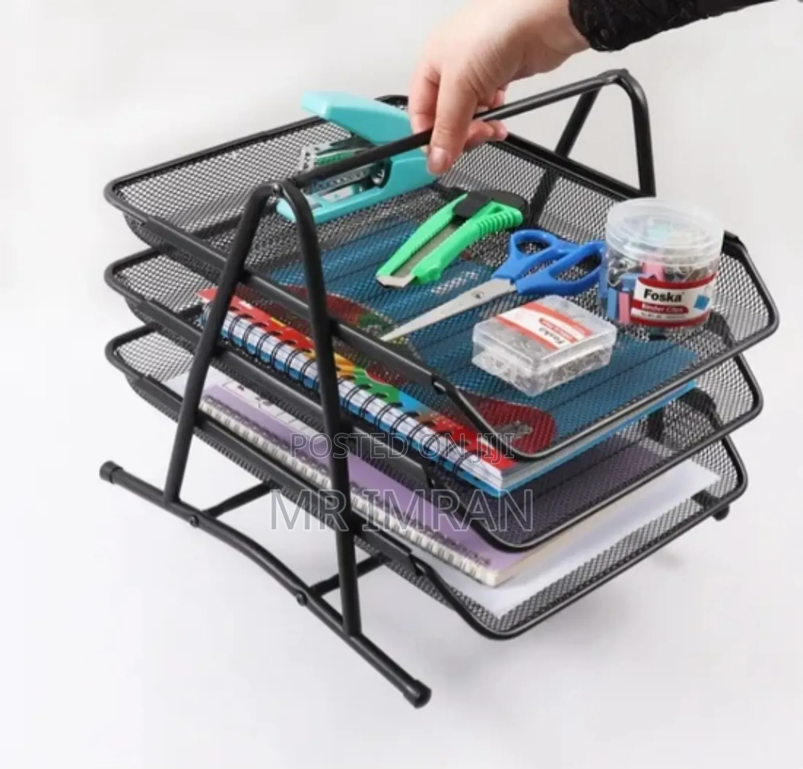 3 Tier Mesh File Tray Organiser