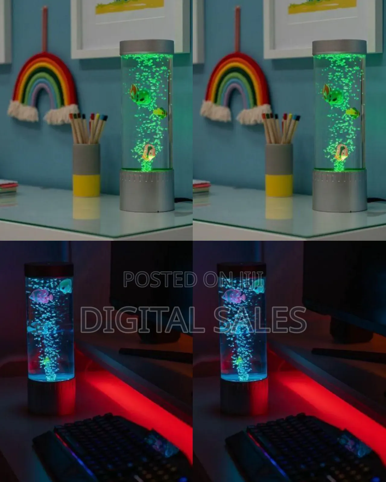 Auraglow Led Bubble Lamp: Ambient Desktop Aquarium