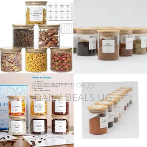 Sophisticated Glass Food Storage Jar Set With Bamboo Lids - Clear