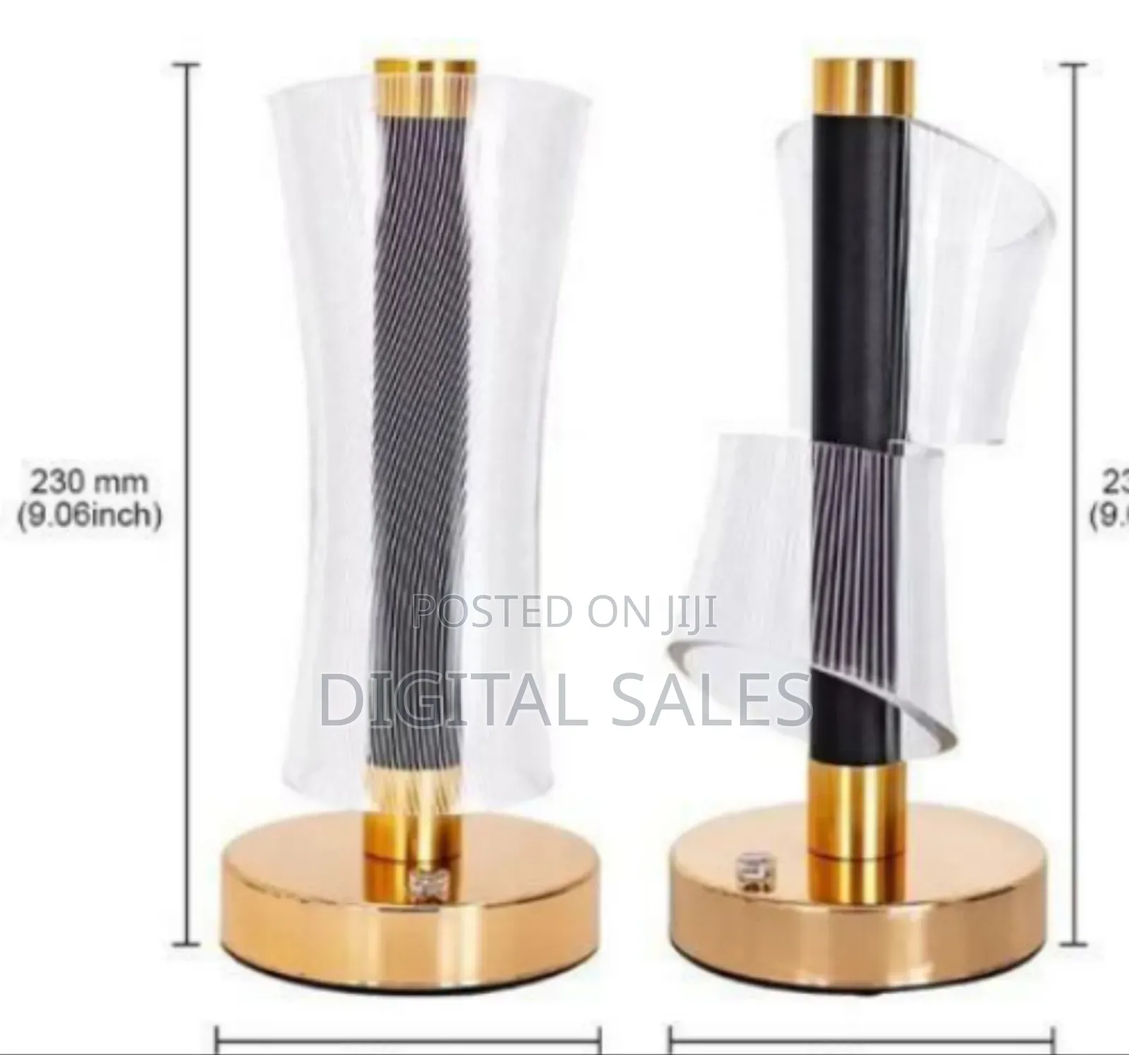 Portable Crystal Desk Lamp - Gold
