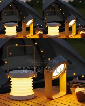 Convertible Portable Led Lamp And Lantern With Wood Handle
