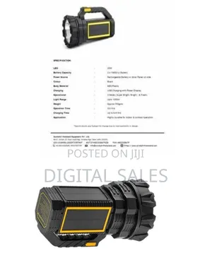 Heavy-duty Rechargeable Highlight Searchlight (P70 Model) - Multicolor