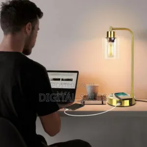 Modern Metal Arch Candle / Wax Warmer Lamp With Wireless Charging Base