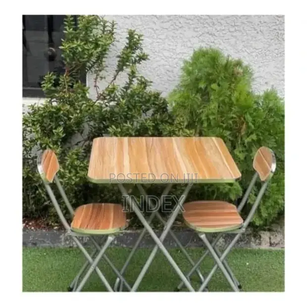 Foldable Reading/Laptop Table and Two Chairs