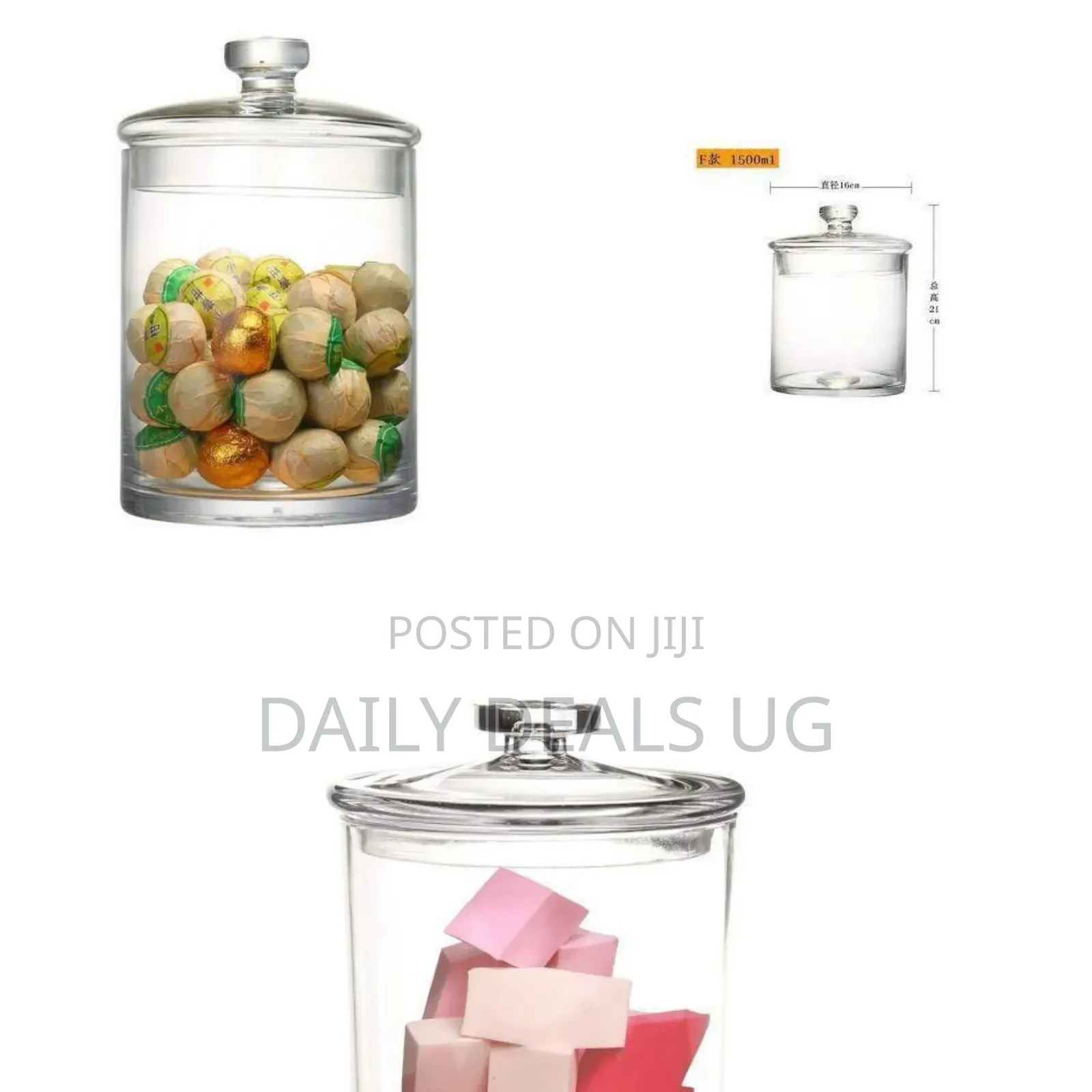 Kitchen Storage Canister With Lid - Multicolor
