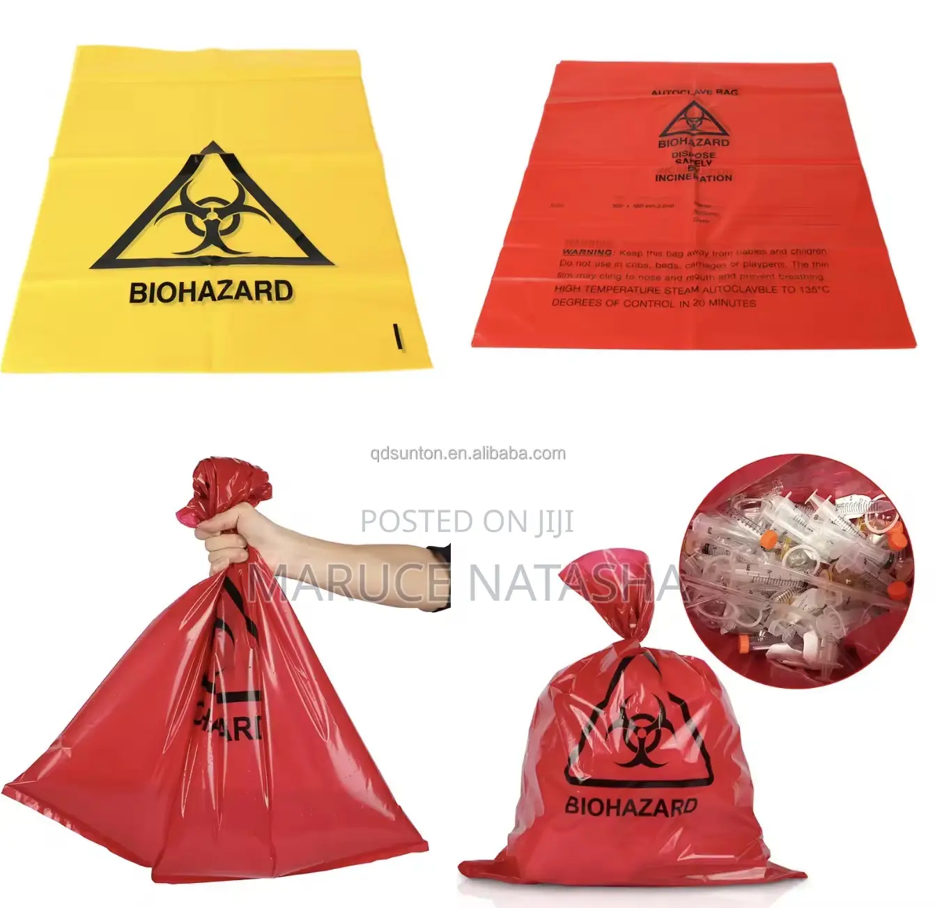 Disposable Biohazard Waste Bags (Bin Liners)