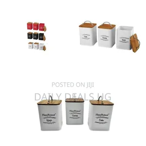 Rustic-Chic Kitchen Storage Canister Set - Multicolor
