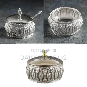 Elegant Ornate Lidded Serving Bowl / Candy Dish - Multicolor
