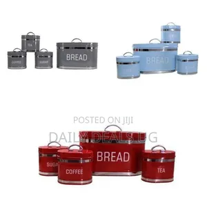 Retro Kitchen Storage Canister Set (4-Piece) - Multicolor