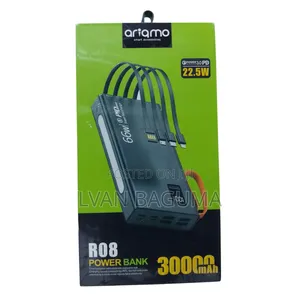 Ariamo R08 30,000 Mah Power Bank - 22w Fast Charging.