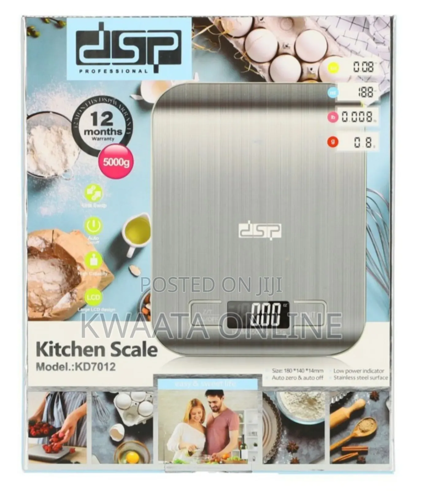 DSP 5kg Max Electronic Digital Food Scale Kd7012