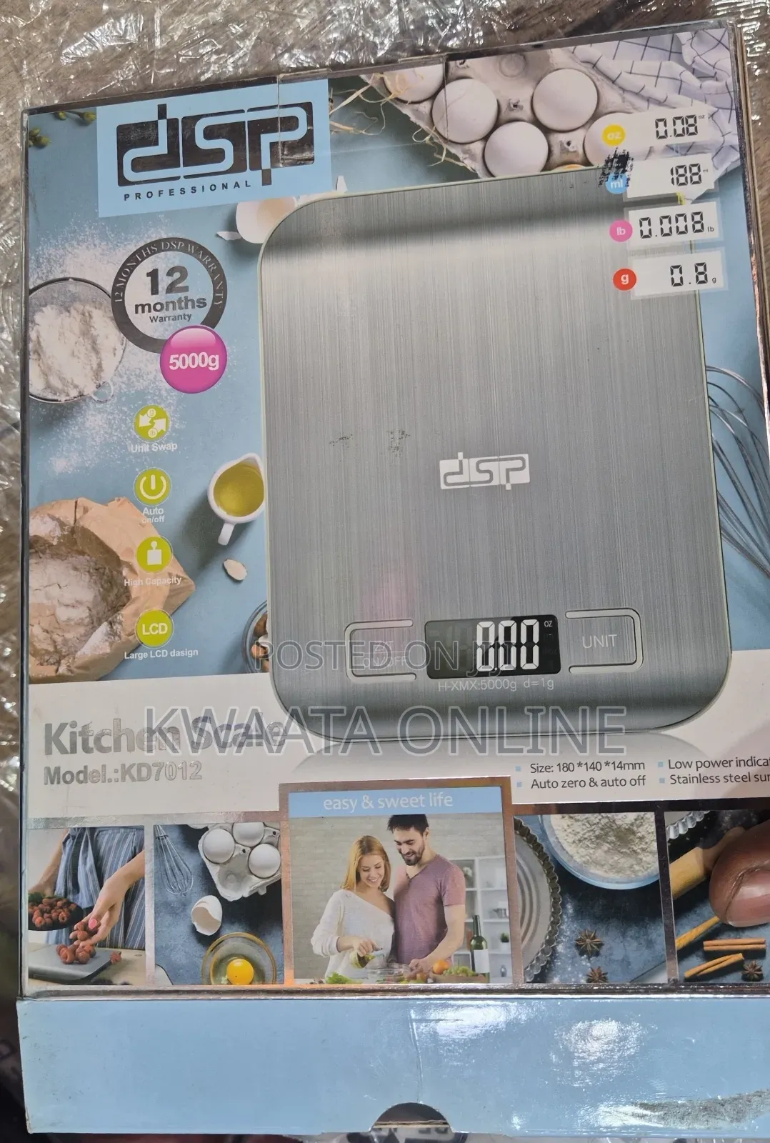 DSP 5kg Max Electronic Digital Food Scale Kd7012