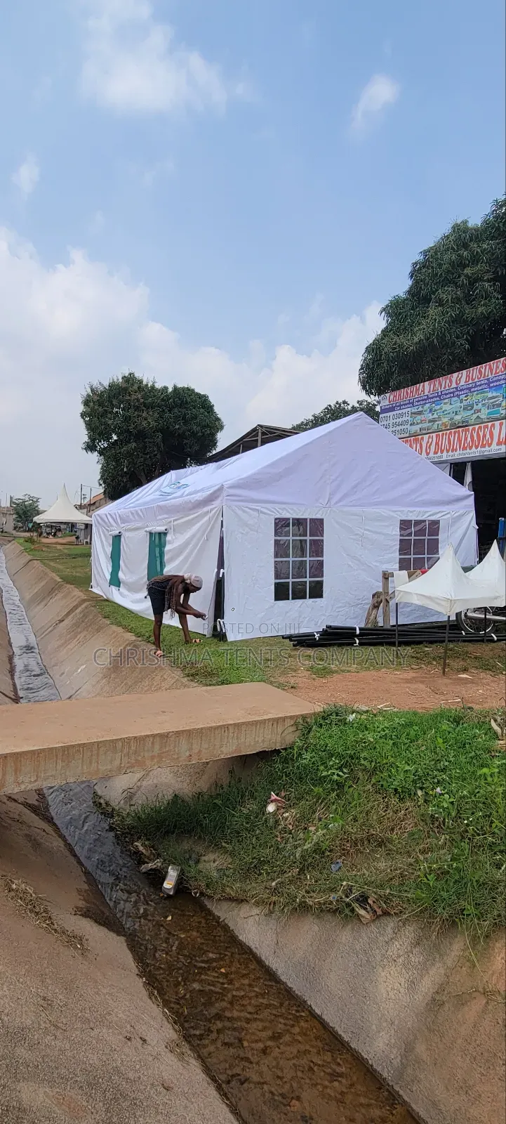 15ftsx30fts Ordinary Tent In Pure White Material