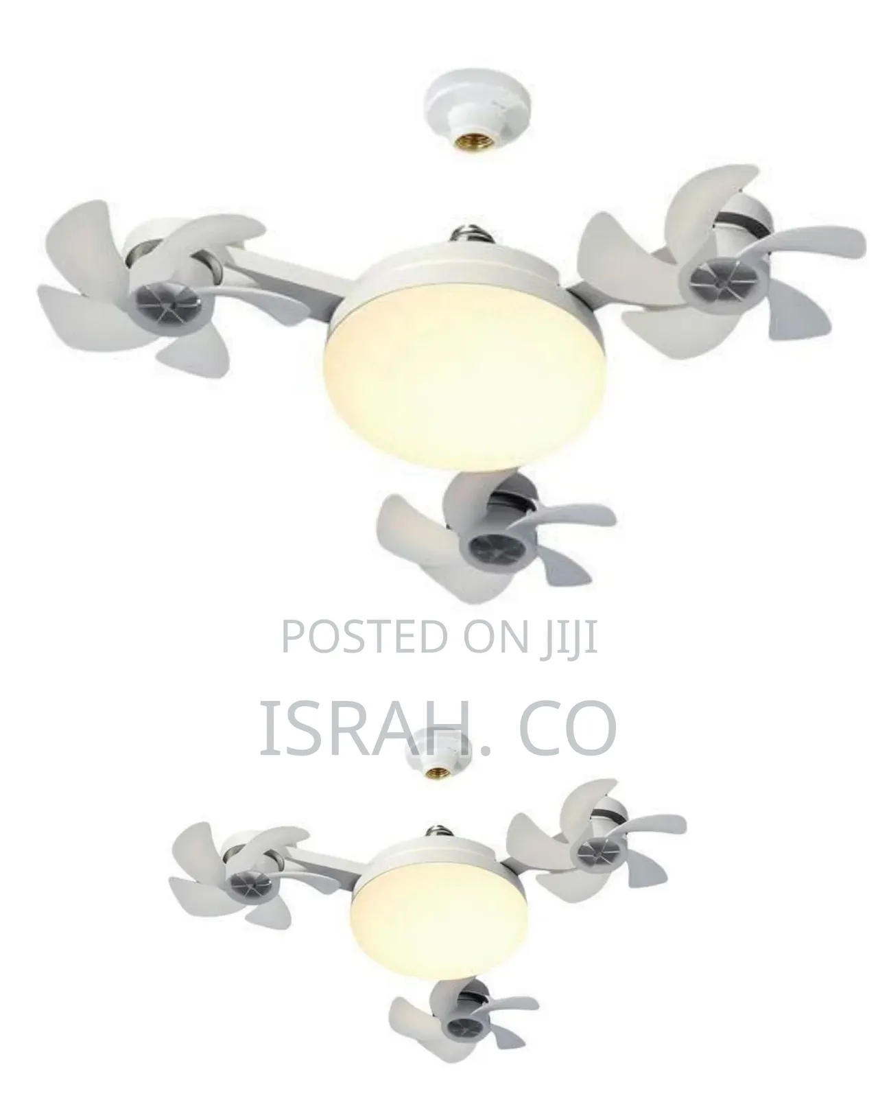 Integrated Multi-Fan Led Ceiling Light Socket Fixture