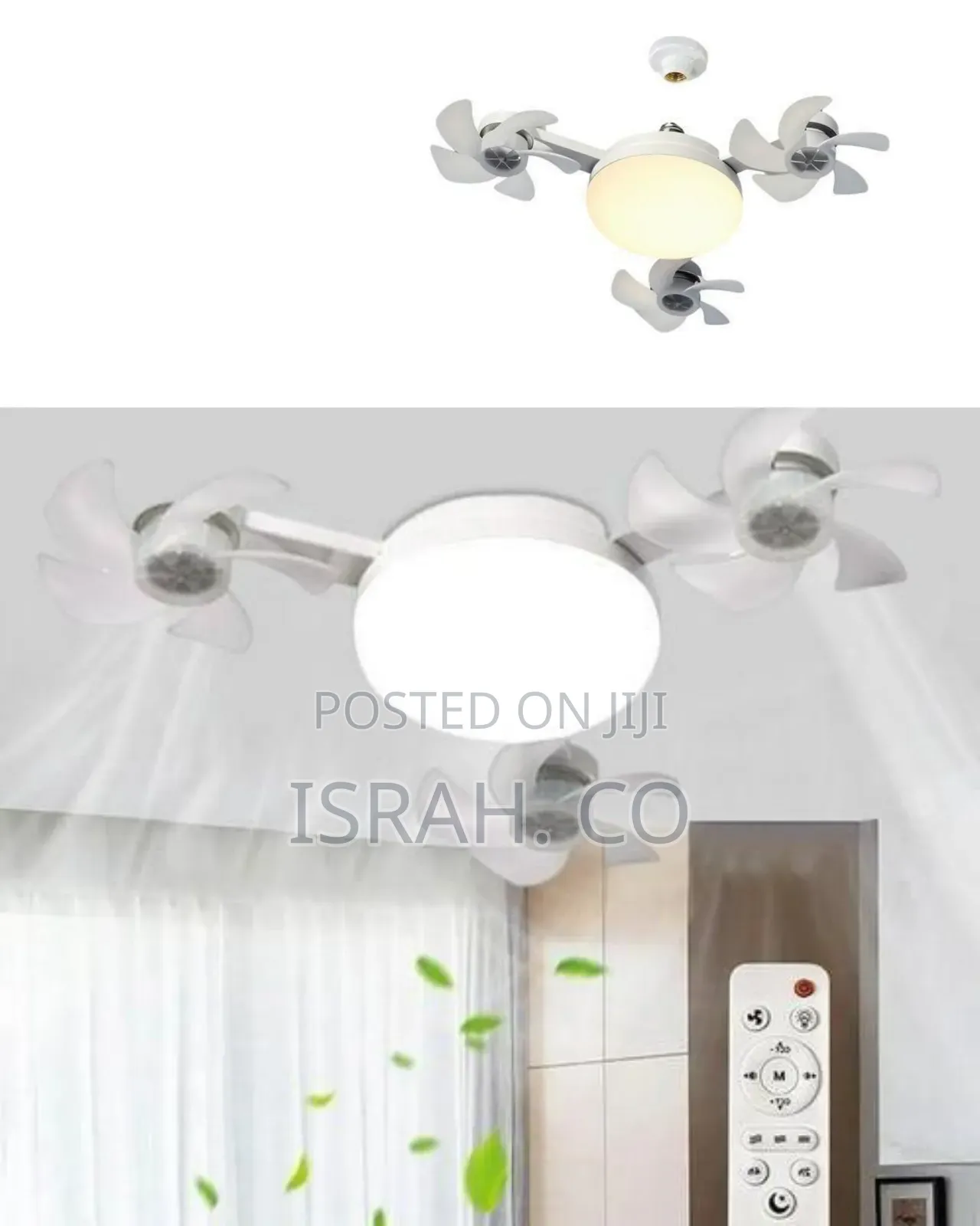 Integrated Multi-Fan Led Ceiling Light Socket Fixture