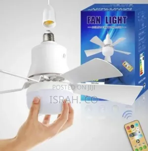 Compact Ceiling Fan With Integrated Led Light