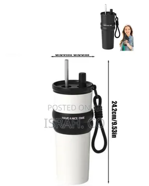 Modern Insulated Reusable Tumbler With Carry Strap