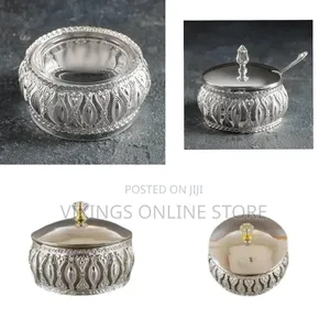 Elegant Silver-Plated Serving Bowl / Decorative Jar
