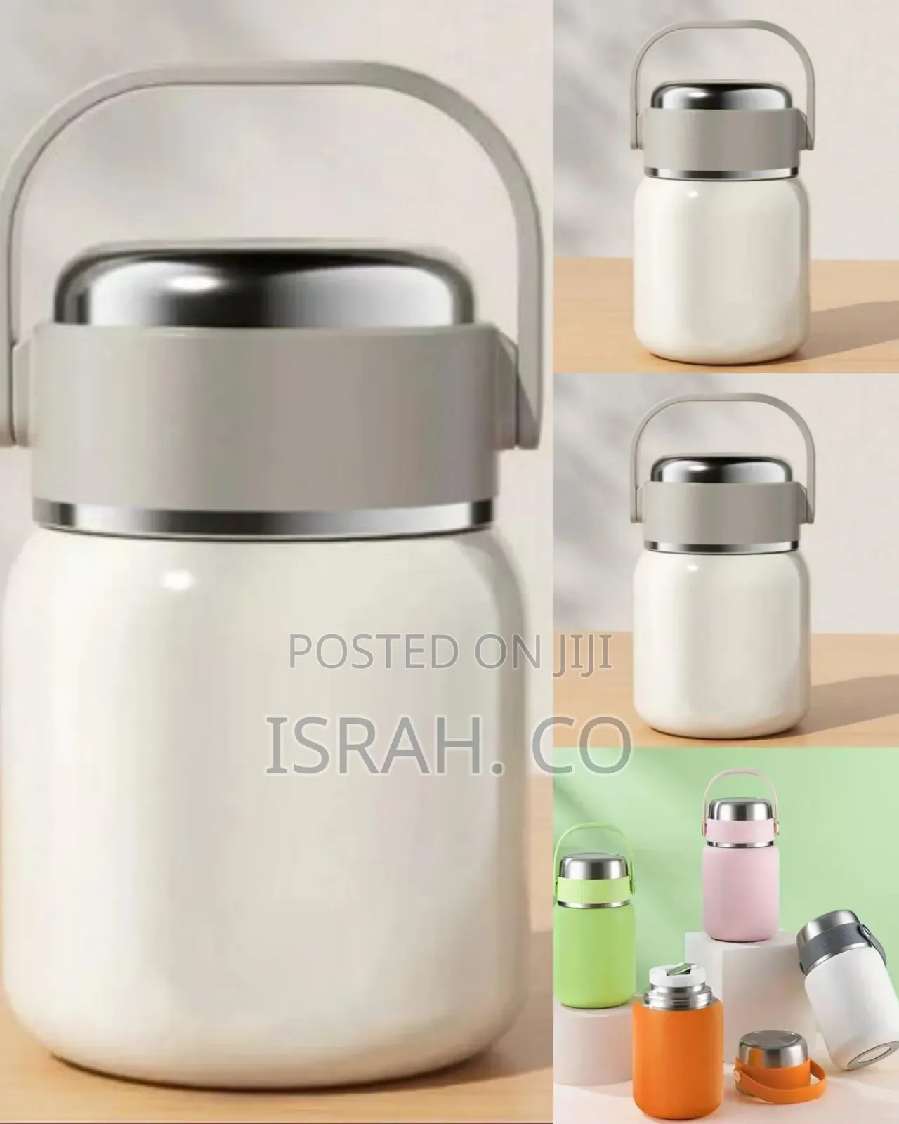 Insulated Stainless Steel Food Jar With Carry Handle