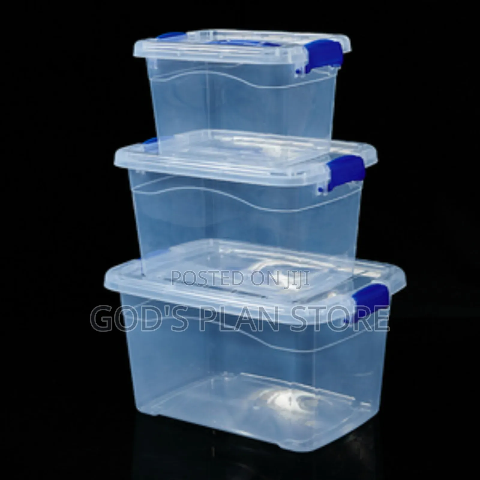 3pcs Lock Top Plastic Storage Containers Plastic Storage Containers