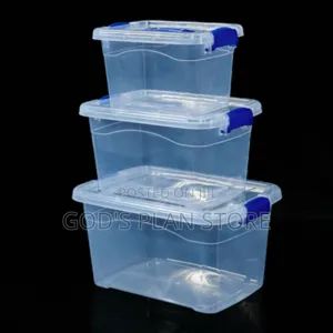 3pcs Lock Top Plastic Storage Containers Plastic Storage Containers