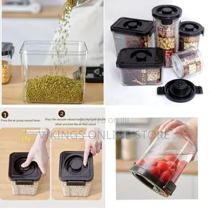 Airtight Vacuum Food Storage Container Set - Multicolor