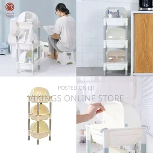 Vertical Stacking 3-Tier Storage and Organizer System - Multicolor
