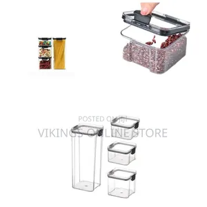 6-Piece Airtight Stackable Food Storage Container Set - Transparent