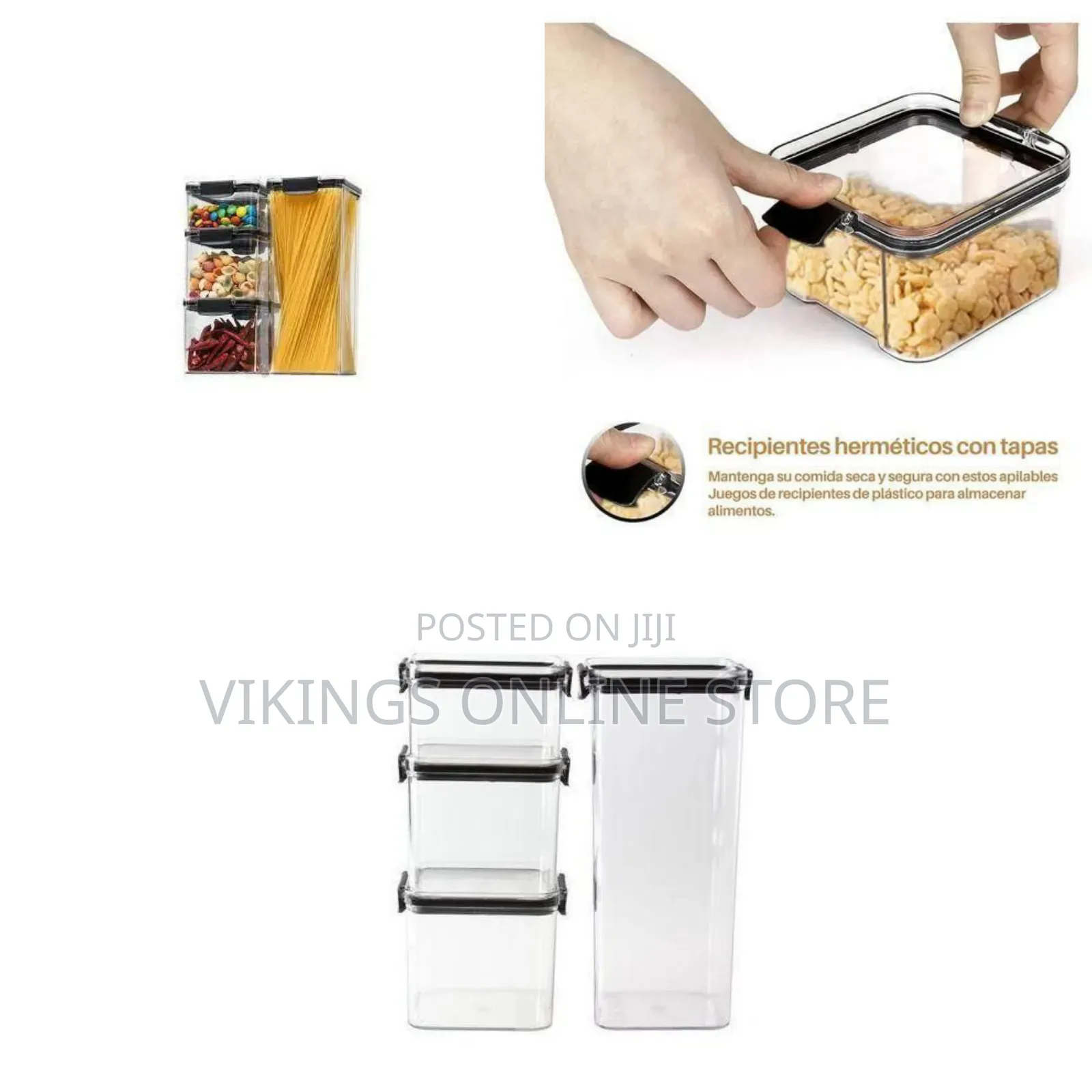 Elegant Airtight Food Storage Container Set (6pcs) - Clear