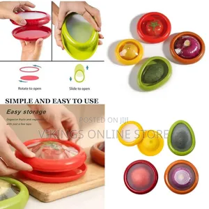 Reusable Silicone Food Savers for Cut Fruits and Vegetables-Multicolor