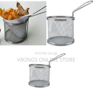 Professional Mini Stainless Steel Frying and Serving Basket (Set of 6)