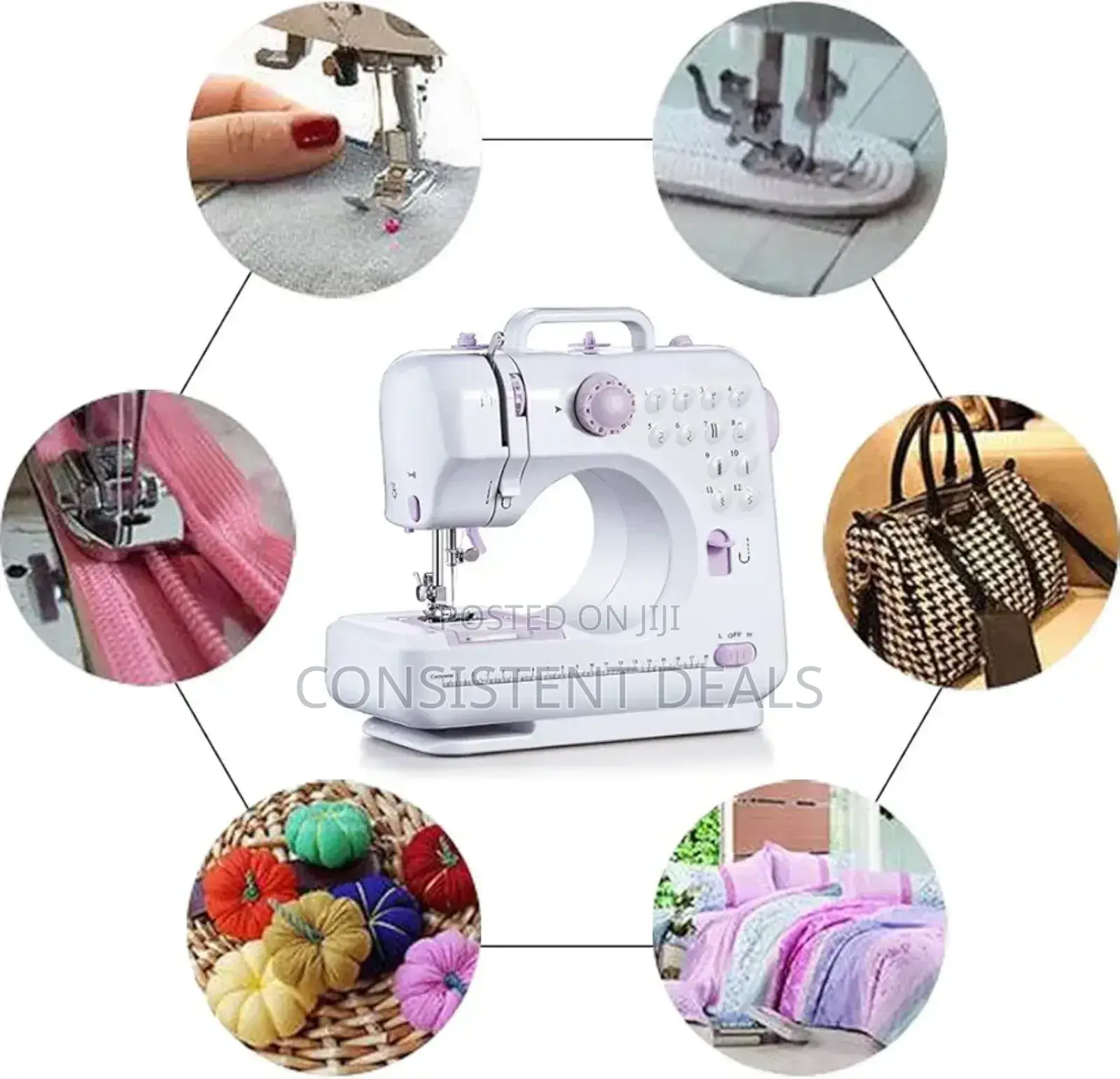 Household Sewing Machine 12 Stitches Mini Size Multifunction Electric