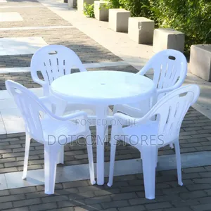Set of Plastic Chairs and a Table