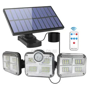 Solar Light 3 Rotatable Heads Motion Sensor Flood Lights Outdoor