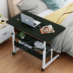 Laptop Table Height Adjustable, Side Table With Wheels, Bedside Table