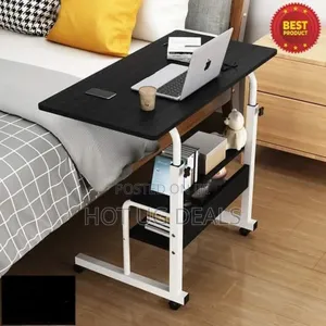Laptop Table Height Adjustable, Side Table With Wheels, Bedside Table