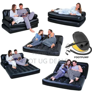 Multifunctional 5-in-1 Inflatable Sofa Bed With An Electric Pump.