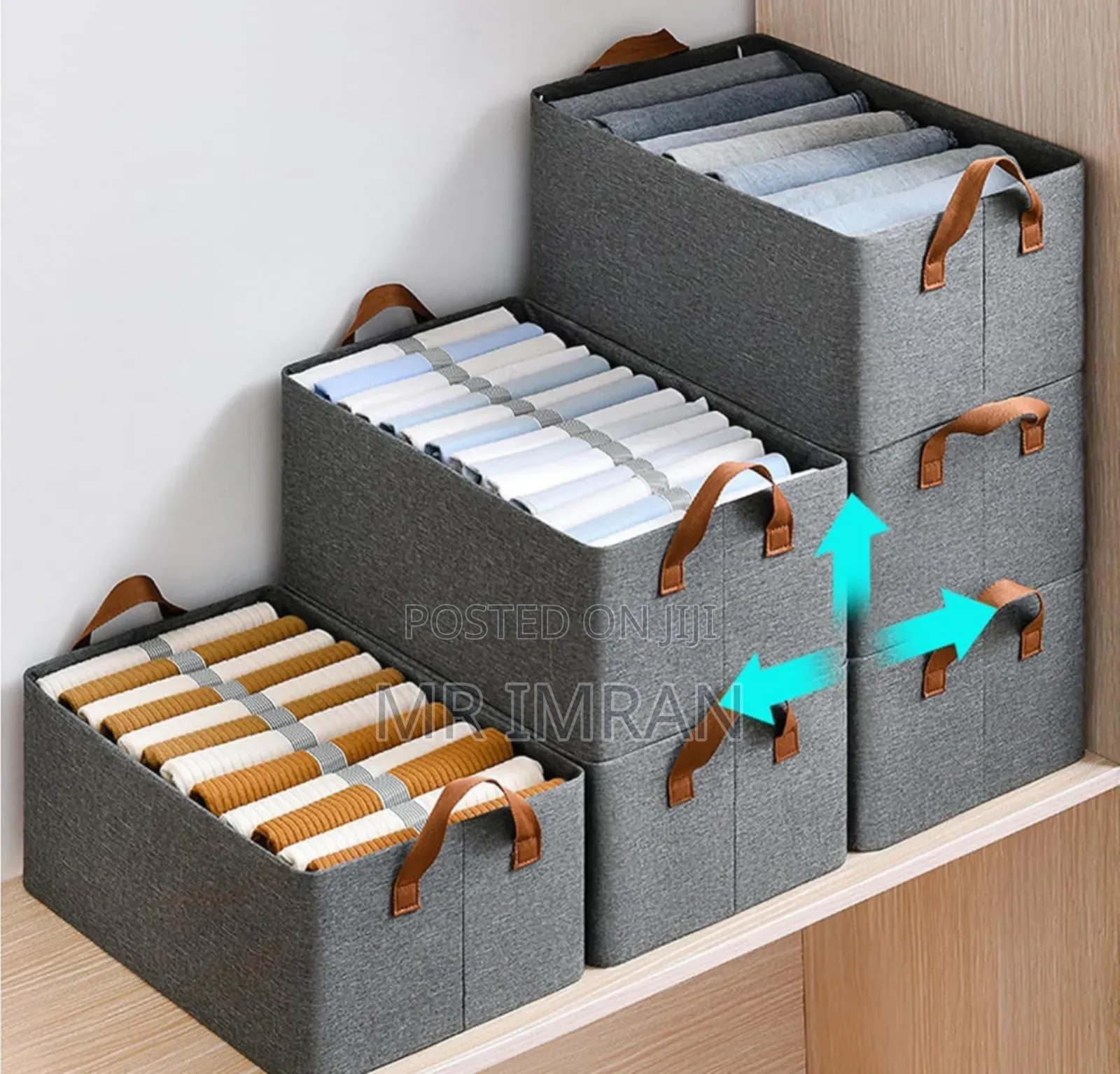 Foldable Fabric Storage Bins for Wardrobes