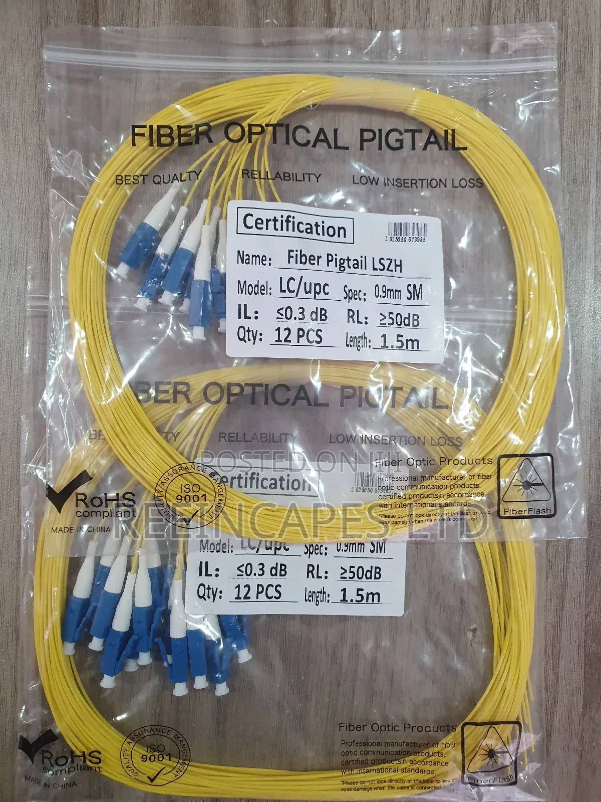 Fiber Patchcode Pigtail Lc/Upc 1.5m Sm
