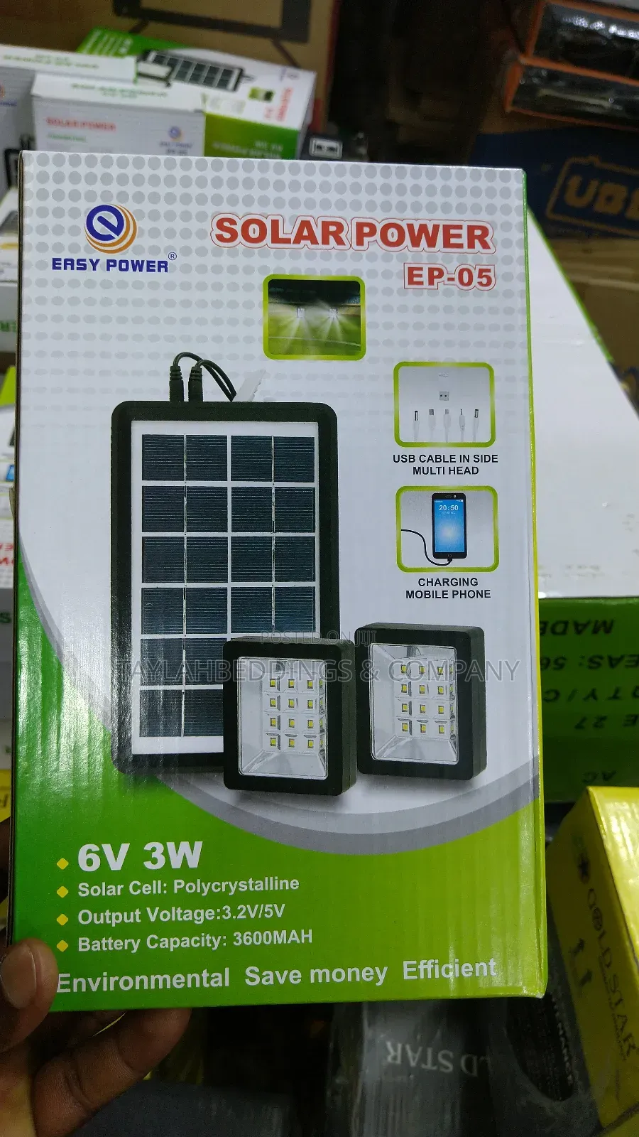 Easy Power Solar Home Emergency Lighting System Kit With 2 Lights
