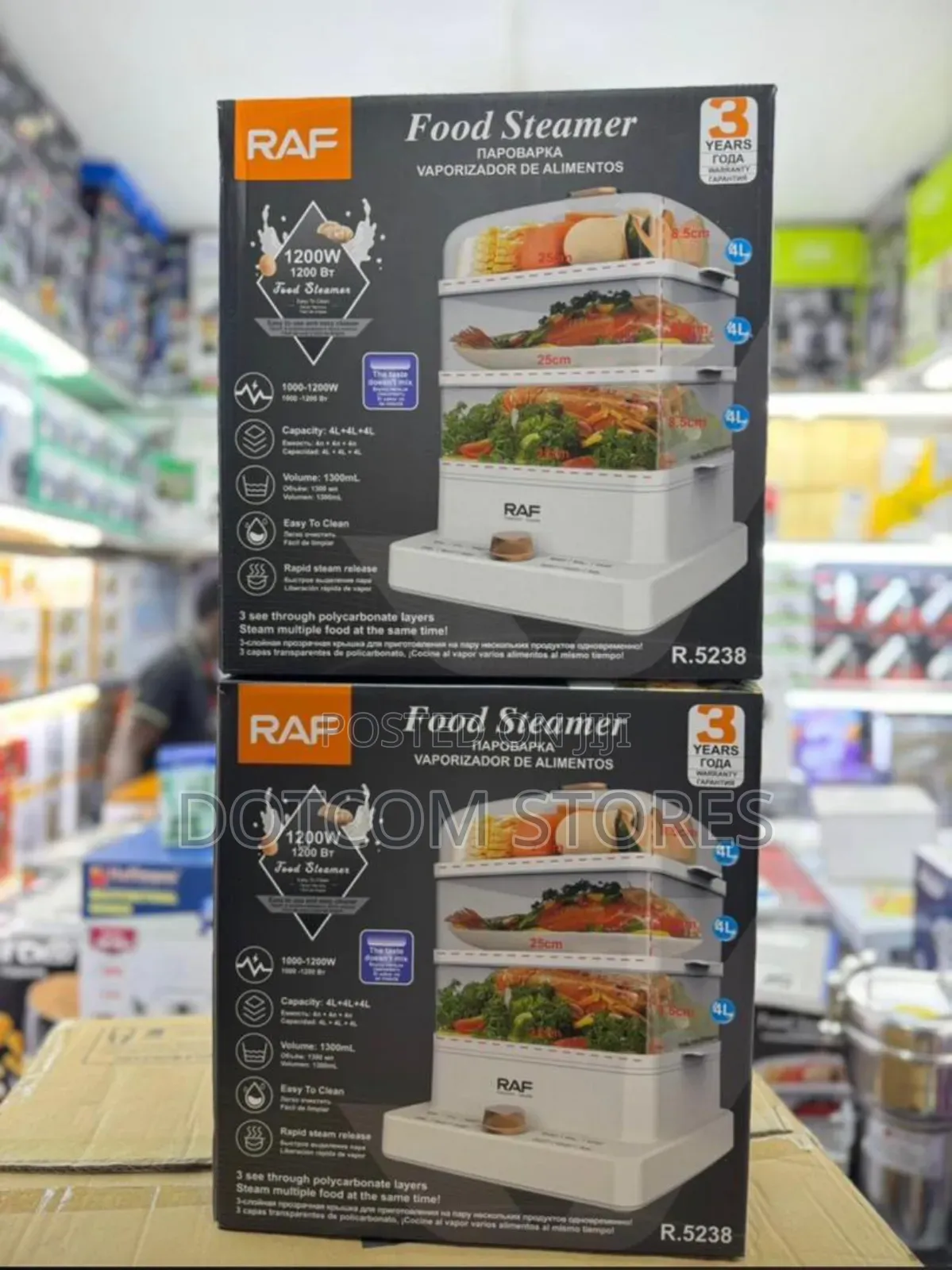 Raf 3-Tier Electric Food Steamer, Model R.5238.