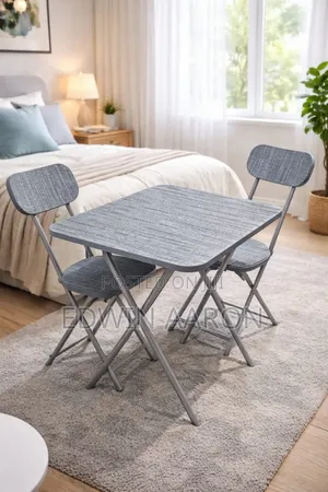 Reading Table With Two Foldable Chairs