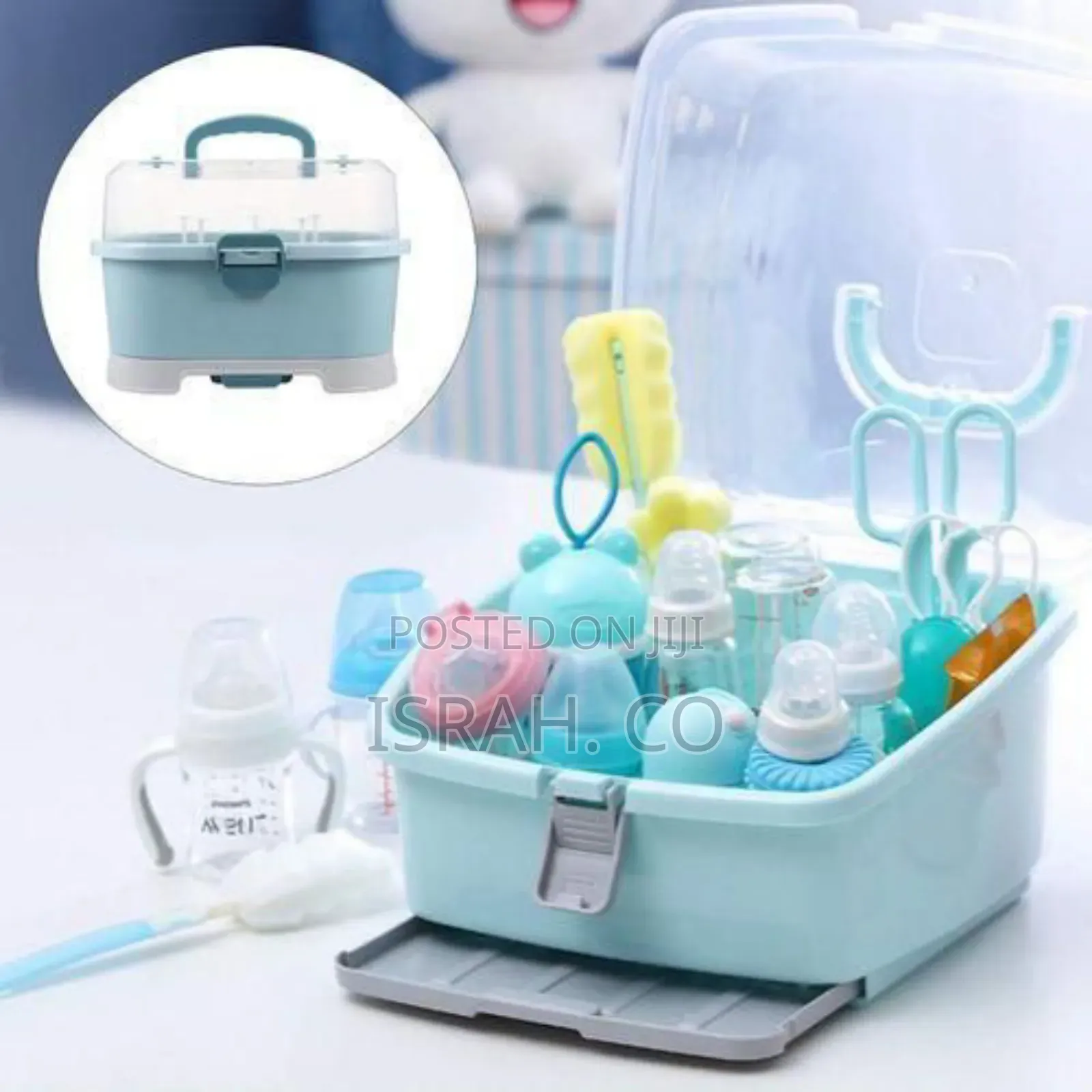 Portable Baby Bottle Drying Rack And Storage Container